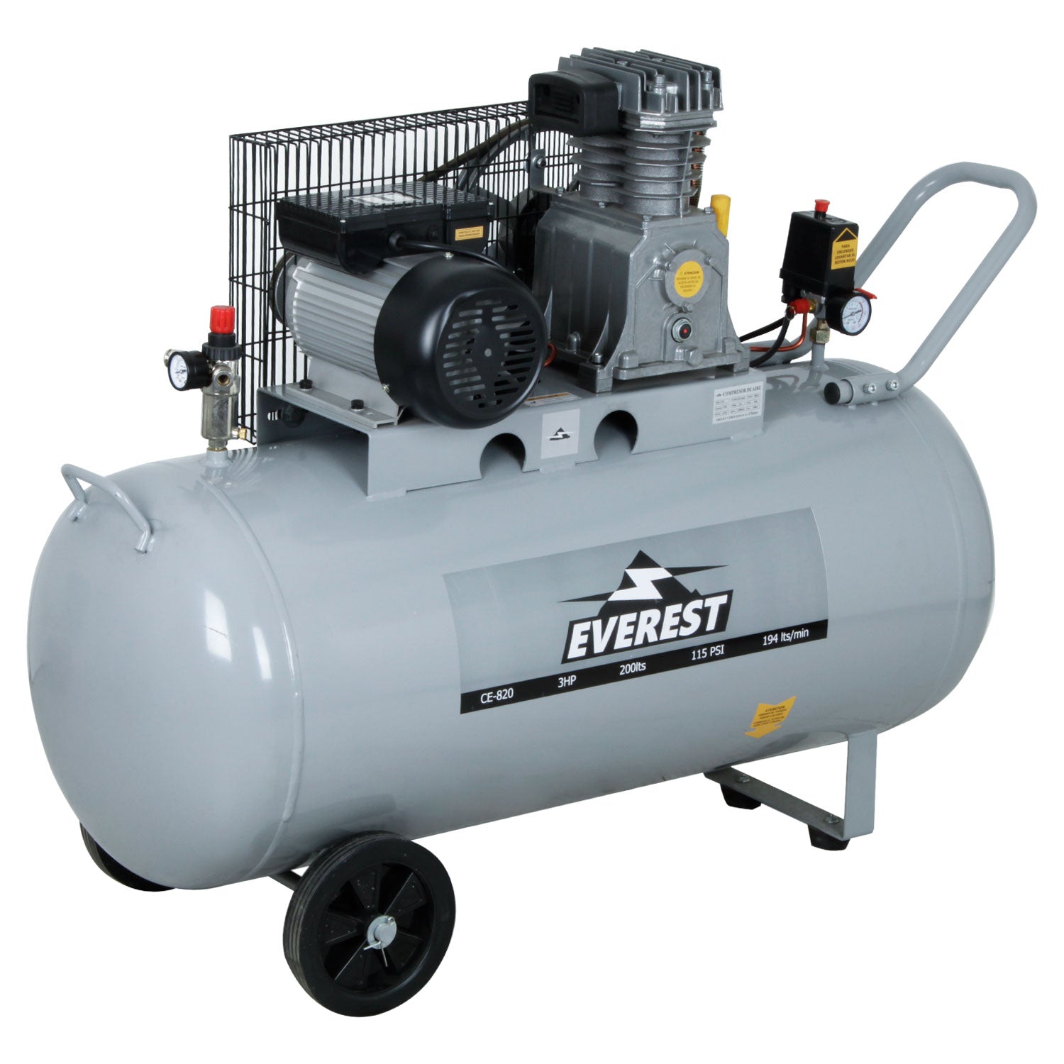Compresor 3hp 200 litros 220v EVEREST CE-820 – CGC Agro