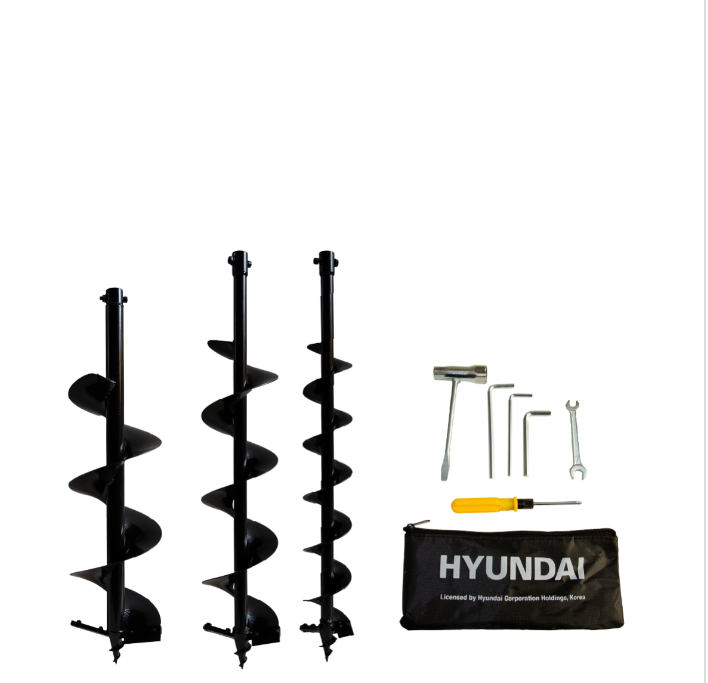 yamada_3 Ahoyador - Motoperforador 2.3HP 52cc + 3 Brocas Hyundai 82HYTGD520