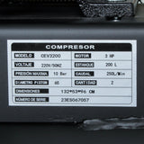 Compresor 3hp 200 litros 220v en uVu EVEREST CEV3200
