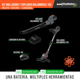 Kit Orilladora y Soplador Inalambrica 18v 1Bat Gladiator MI-GLA-054511