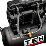 Compresor de Aire 24 Litros Libre de Aceite 2HP TEHTOOLS TAC24L