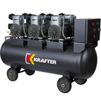 Compresor Krafter Libre de Aceite 1.5KWX3  100L