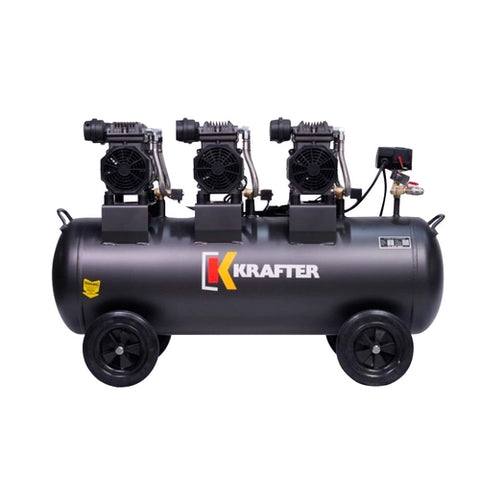 Compresor Krafter Libre de Aceite MZB-1100H 1.1KWX3  100L