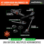 Kit Jardin Hogar - Sierra, Orillador, Soplador, Cortaseto Gladiator 18v 2BAT - MI-GLA-054512