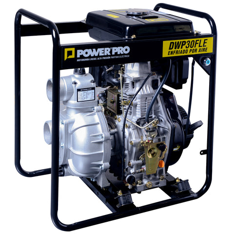 Motobomba 3" Alta Presión 10HP Diesel Partida Eléctrica Power Pro DWP30FLE